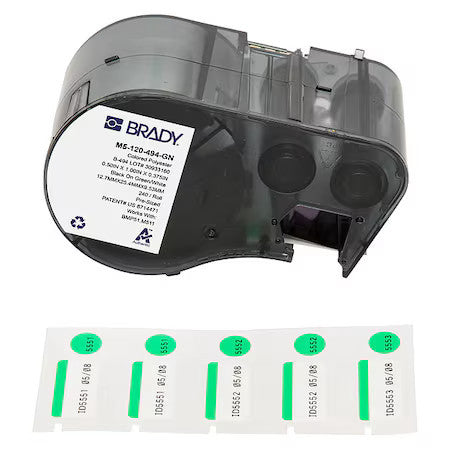 Brady M5-120-494-Gn Label And Ribbon Cartridge,Polyester
