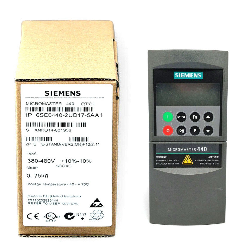 NEW Siemens 6SE6440-2UD17-5AA1 Micromaster 440 w/o Filter PLC 0.75kW
