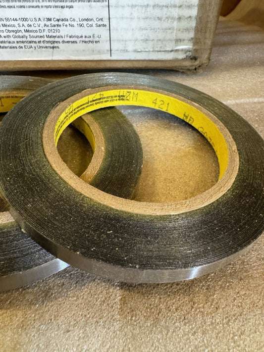 3M Lead Foil Tape 421 - 3/8" x 36yd - Dark Silver 6.3 mil Weighted Balance Lure