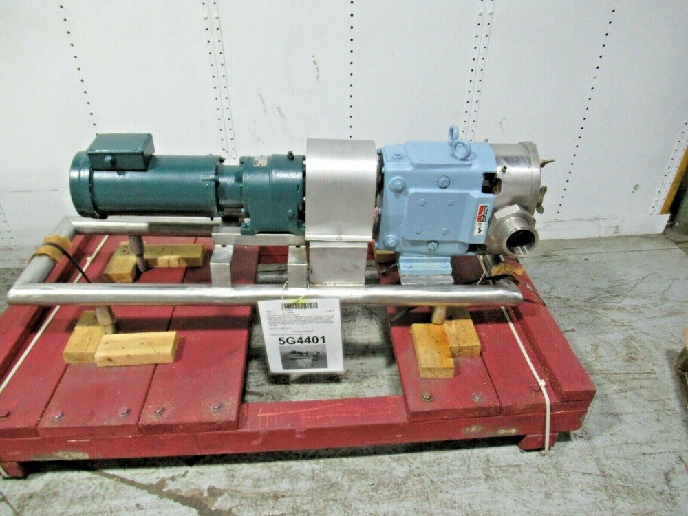 WAUKESHA 130 S/S POSITIVE DISPLACEMENT PUMP WITH 3 HP DRIVE