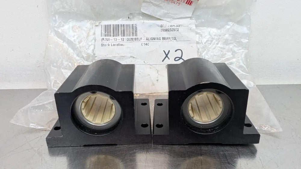 2 Pack dryLin RJUI-13-12 Pillow Block Self-Aligning Bearing 3/4" ID 2.75" Wide x