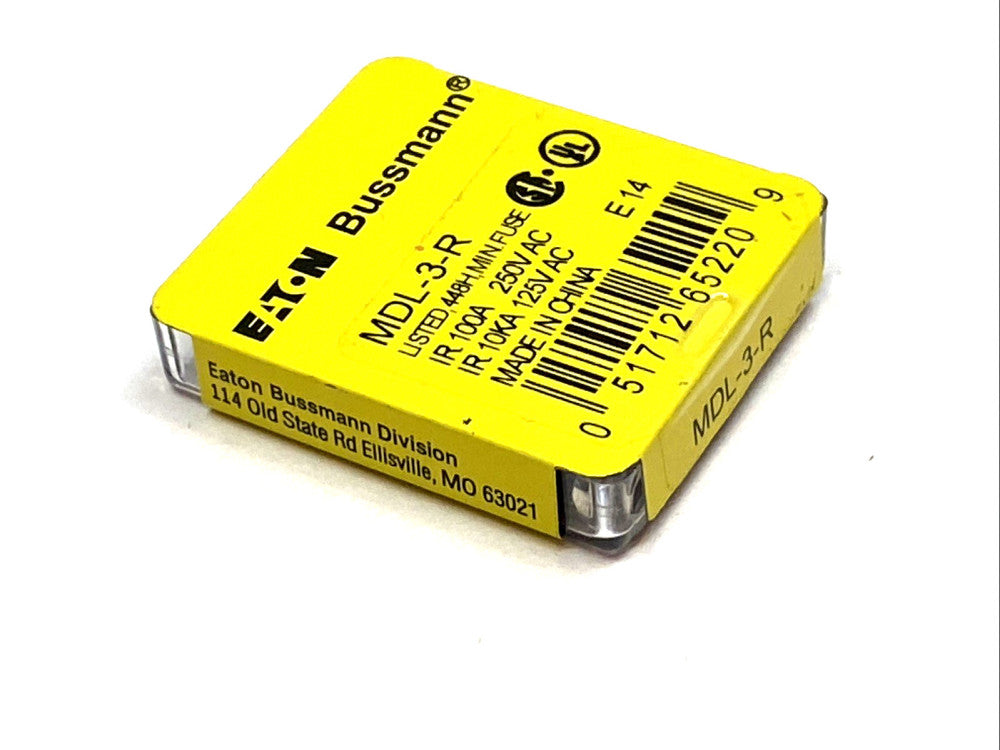 Eaton Bussmann MDL‑3‑R Time‑Delay Fuse 3 A 250 V 6.3×32 mm Glass Tube