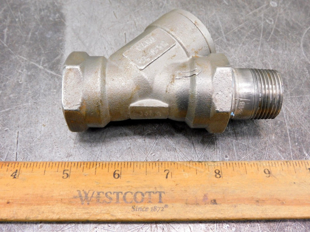 Ward-3/4-CF3M Stainless Steel Y-Check Valve 3/4" 600 WOG S/S