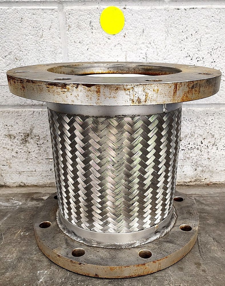 UNBRANDED FLEXIBLE HOSE FLANGE CONNECTOR 9" ID 13-1/2" FLANGE OD STAINLESS STEEL