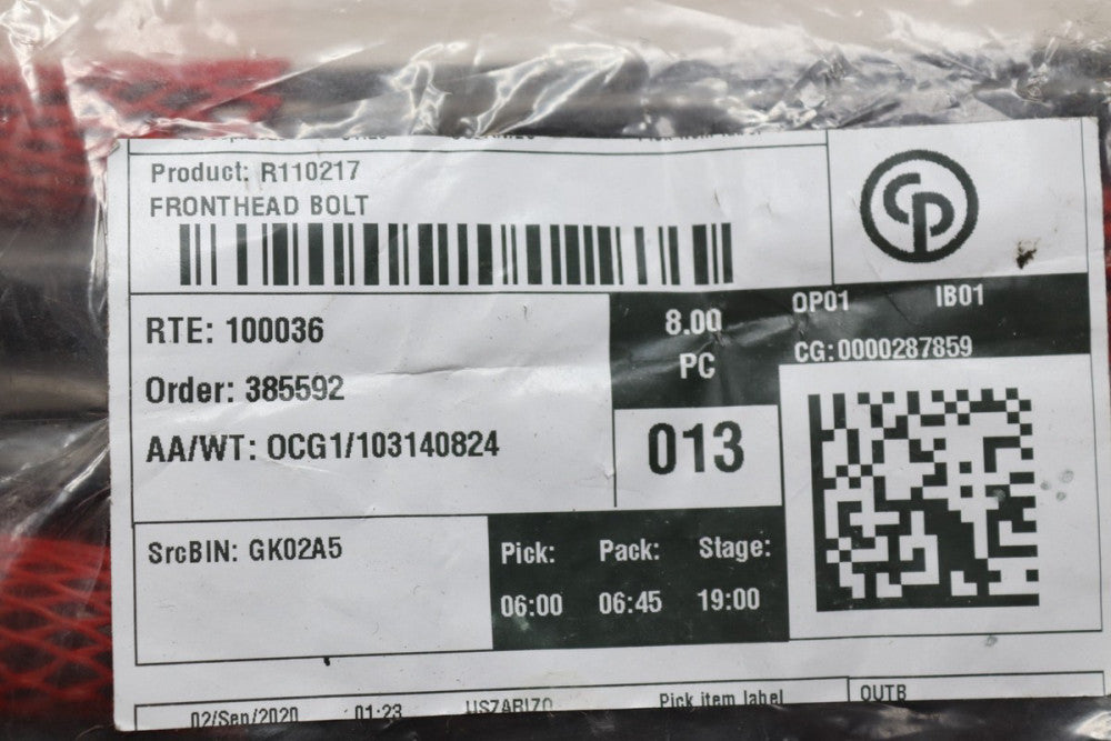 (8-Pk) CP Front Head Bolt R110217