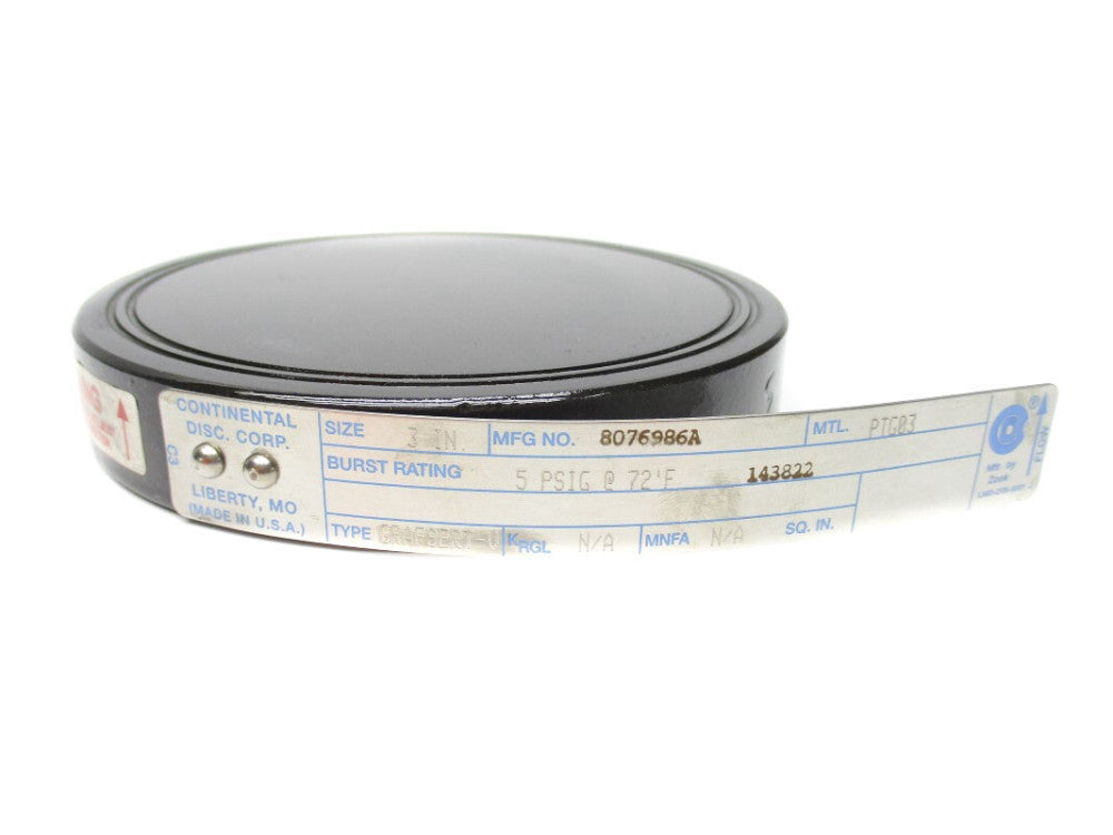 CONTINENTAL DISC 8076986A 5PSI 72'F NSNP
