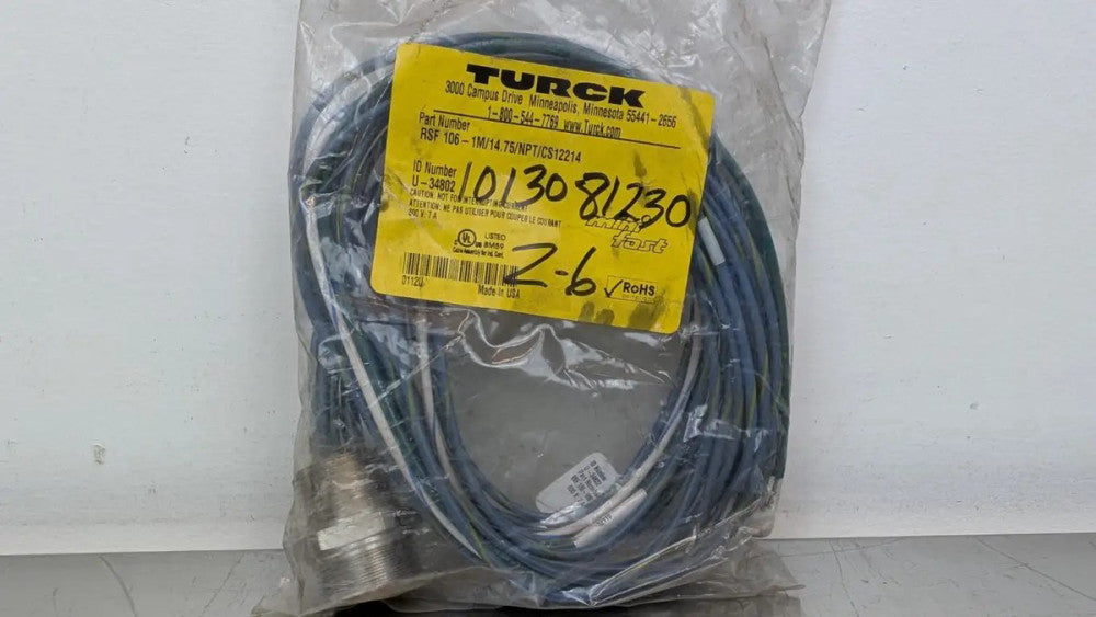 Turck RSF 106-1M/14.75/NPT/CS12214 Actuator and Sensor Receptacle U-34802 Male 1