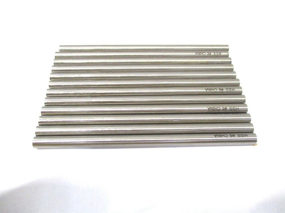 Westward (6NRV0) #6 .204 x 3-3/4 HSS Jobber Length Drill Blank - 12 PC