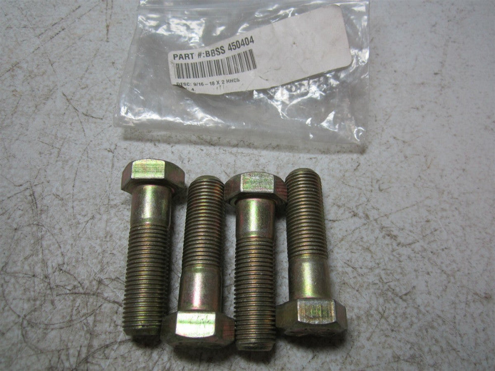 Brighton Best (450404) 9/16" - 18 Diameter 2" OAL Hex Cap Screw - Pack of 4