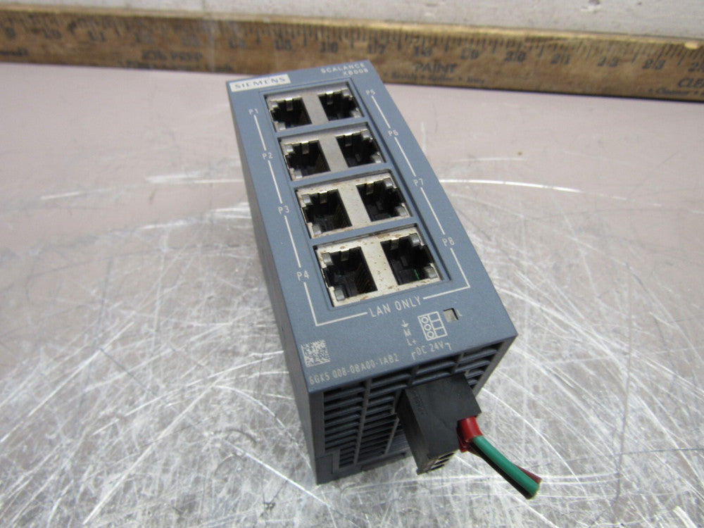 SIEMENS SCALANCE XB008 6GK5008-0BA00-1AB2 ETHERNET SWITCH XLNT USED TAKEOUT !!