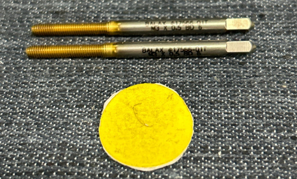 BALAX THREAD FORMING BOTTOMING TAP  17566-01T   M3 X 0.5  LOT OF 2
