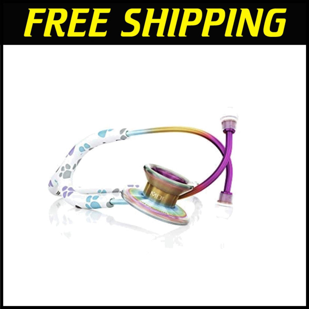 Paws Kaleidoscope MD One Lightweight Titanium Stethoscope - Free Parts for Life