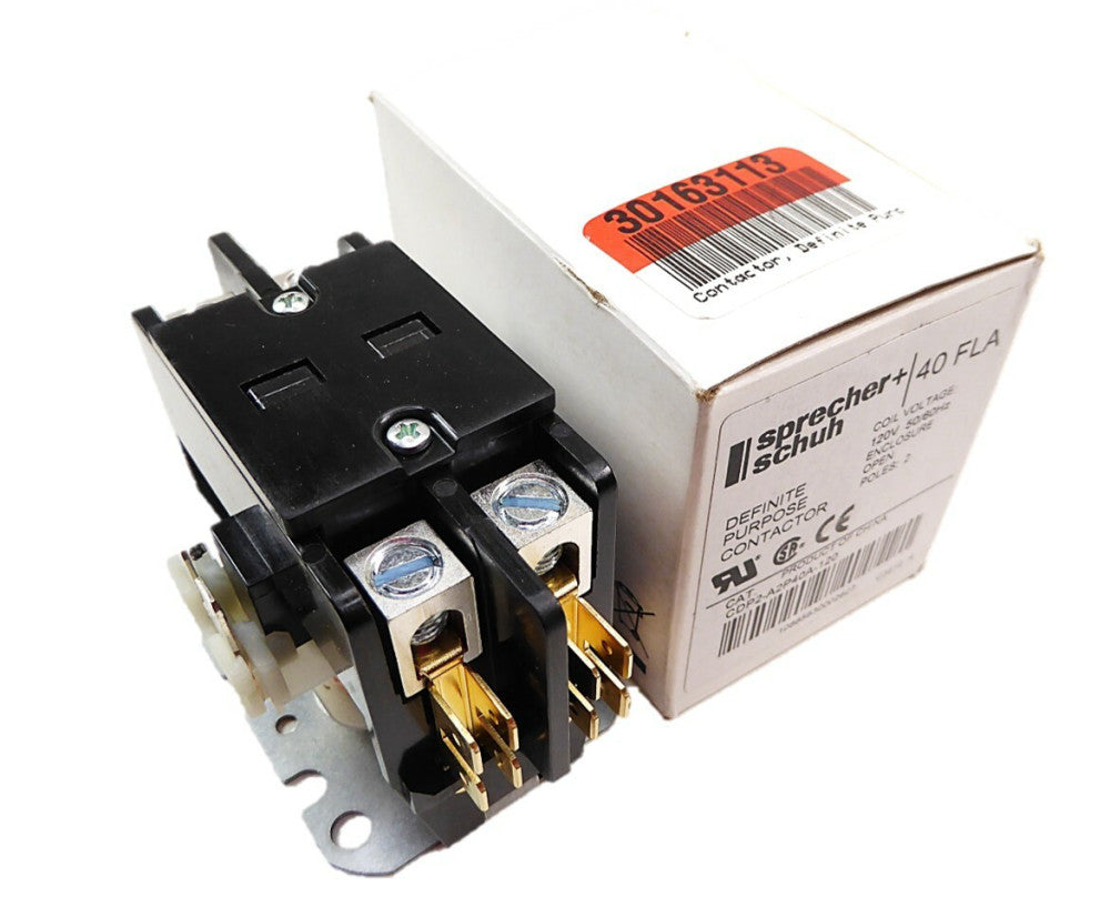 Sprecher + Schuh  CDP2-A2P40A-120  Contactor  24VAC 120V 2 Poles  NEW IN BOX