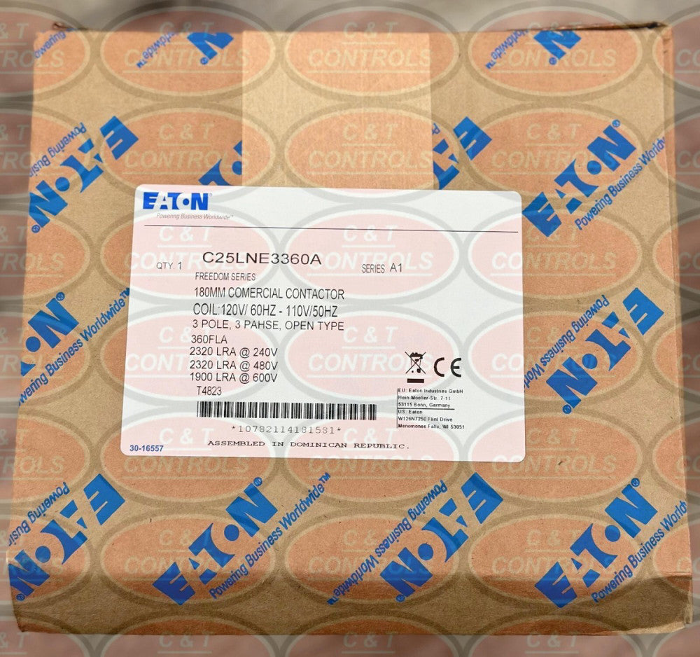 Eaton C25LNE3360A 120V 3P 360A Contactor New In Box USA Stock