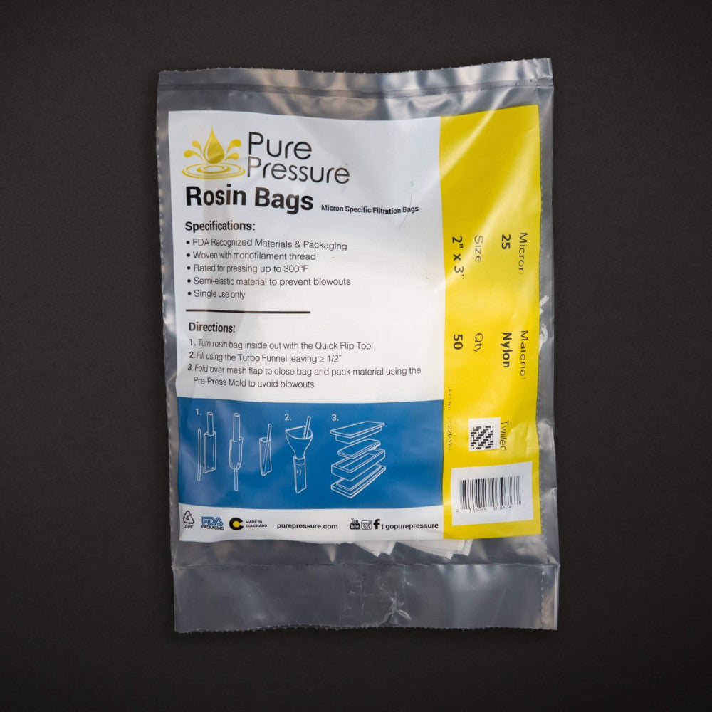 Rosin Bags 25 micron Bulk Lot 2"x3" | 500 packs | Made in Colorado