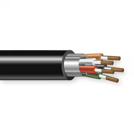 Carol 09405.35.01 Portable Cord, Soow, 14 Awg, 5 C, Black, Epdm Rubber,