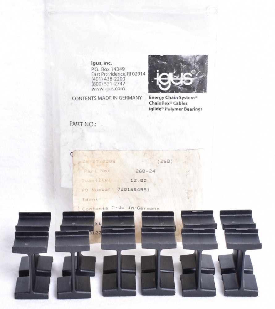 12 Count IGUS E-Link Energy Chain Side Mount Chain Seperators 260-24