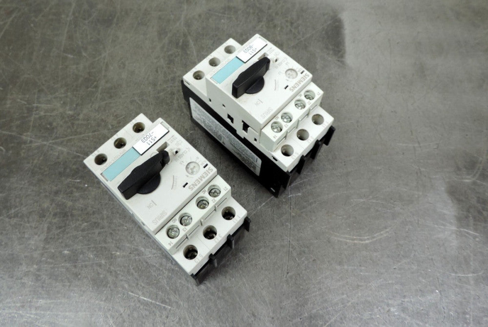 Siemens 3RV1021-1GA10 & 3RV1021- 1DA10 Motor Starter Protector Lot of Two (2)
