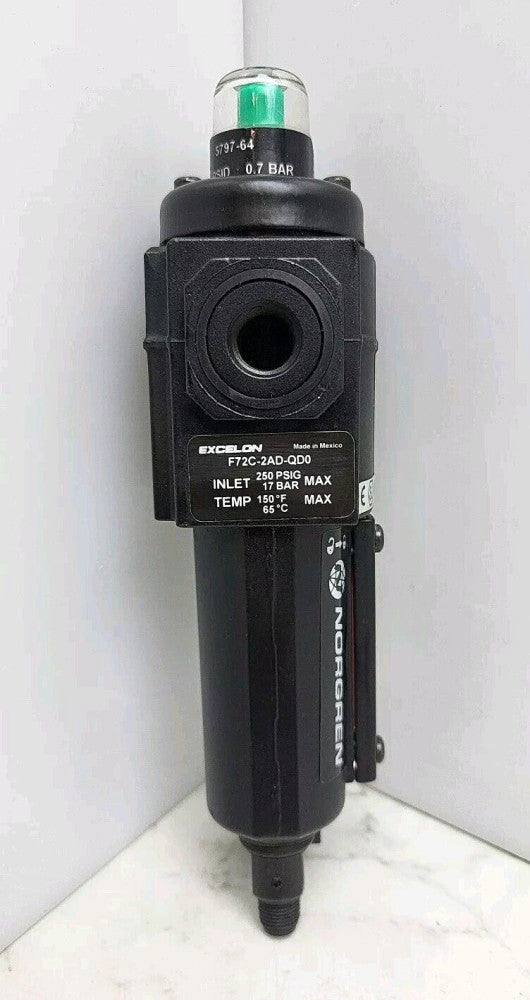 Norgren Excelon F72C-2AD-QD0 Oil Removal Filter Metal Bowl 250 Psig 1/4" Ptf