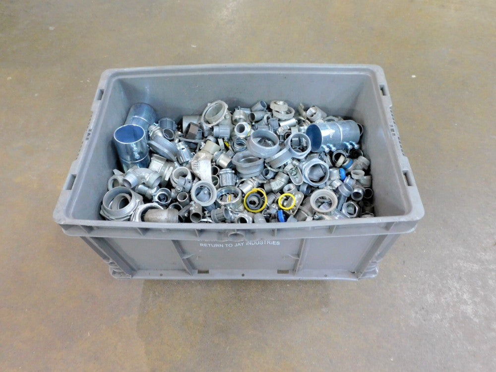 Lot Of 107 lbs of EMT Conduit Fittings New & Used