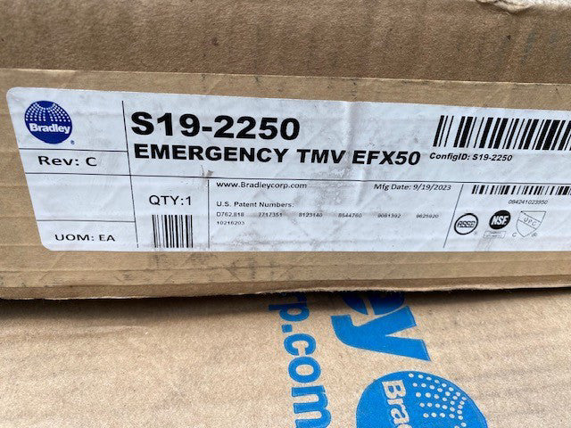 Bradley S19-2250 EFX50 Thermostatic Mix Valve (NEW)
