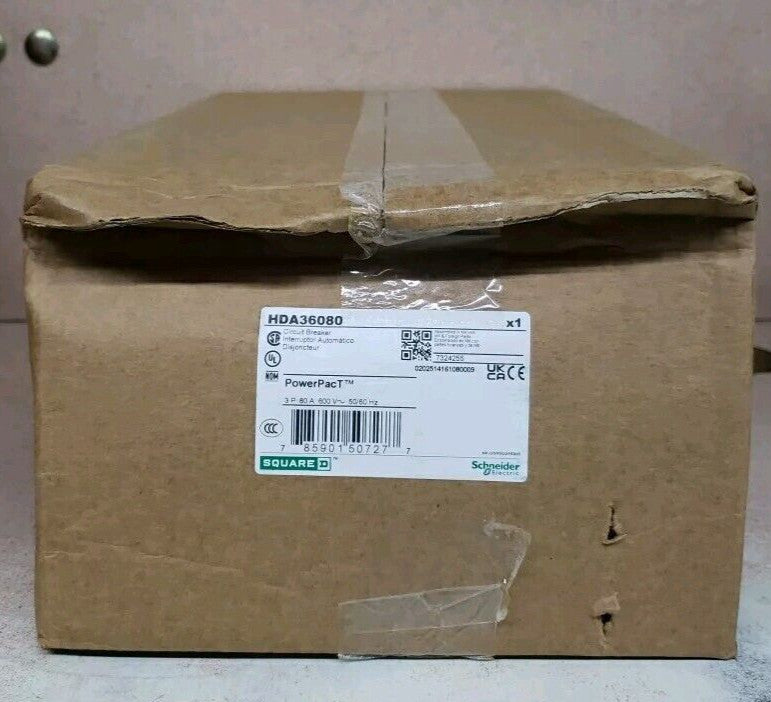 NEW Square D - HDA36080 - 80A, 600VAC,  3-Pole Circuit Breaker