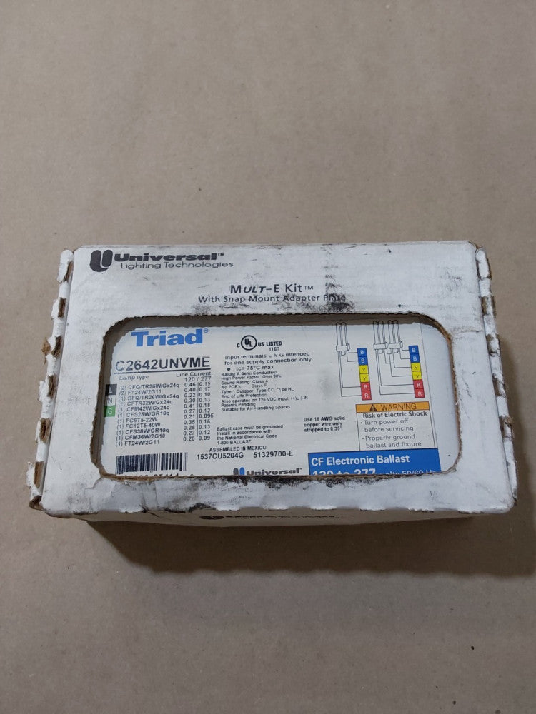 Universal C2642UNVME Triad Compact Fluorescent Electronic 2 Lamp Ballast  KIT