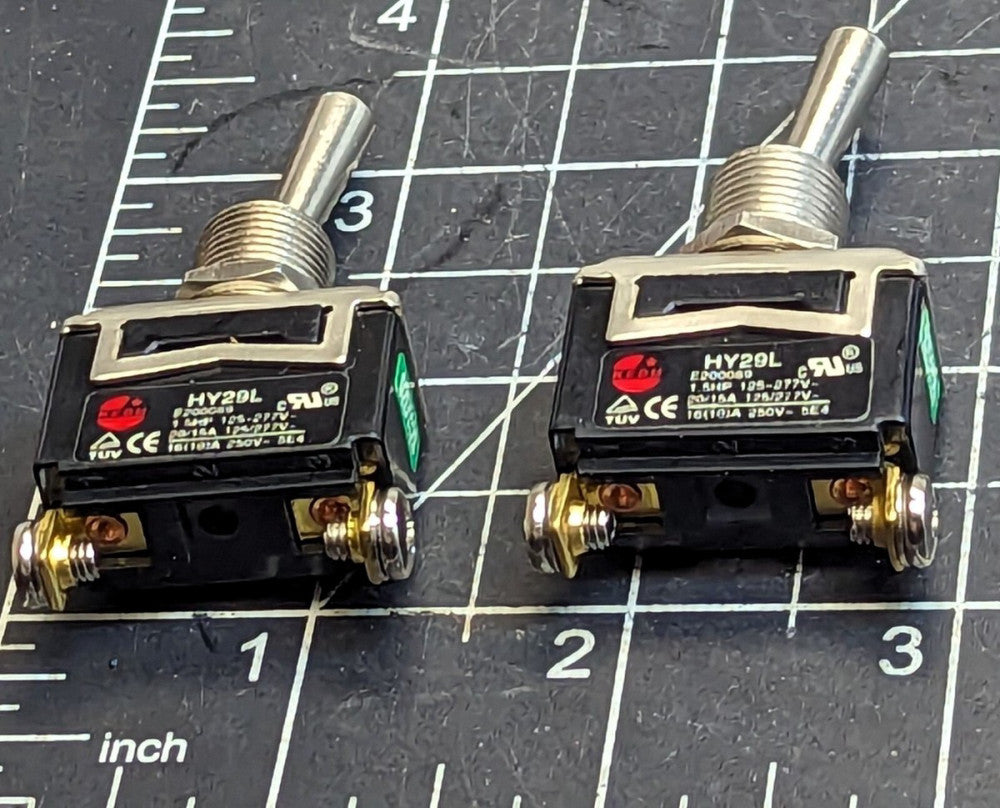 Pack Of (2) Toggle Switch, Momentary, SPST, 20/15A Power First 2VLT1 [B5B4]