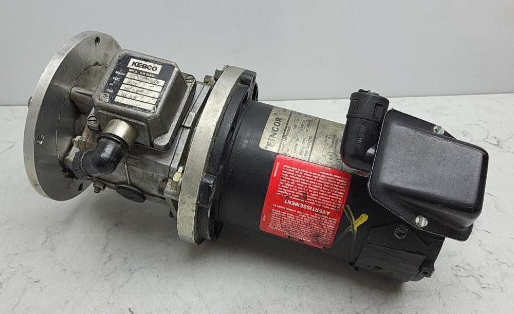 Fincor 5002690 DC Motor 1/4Hp 1725 Rpm 90 Vdc 2.85A Kebco 07.10.670-0009 Clutch