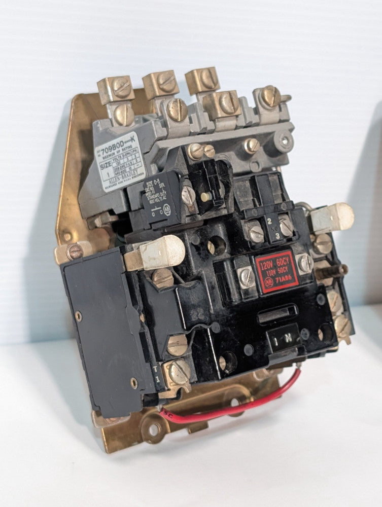 Allen-Bradley 709B0D Contactor, Series K, NEMA Size 1, 110-120V, 50/60Hz Coil
