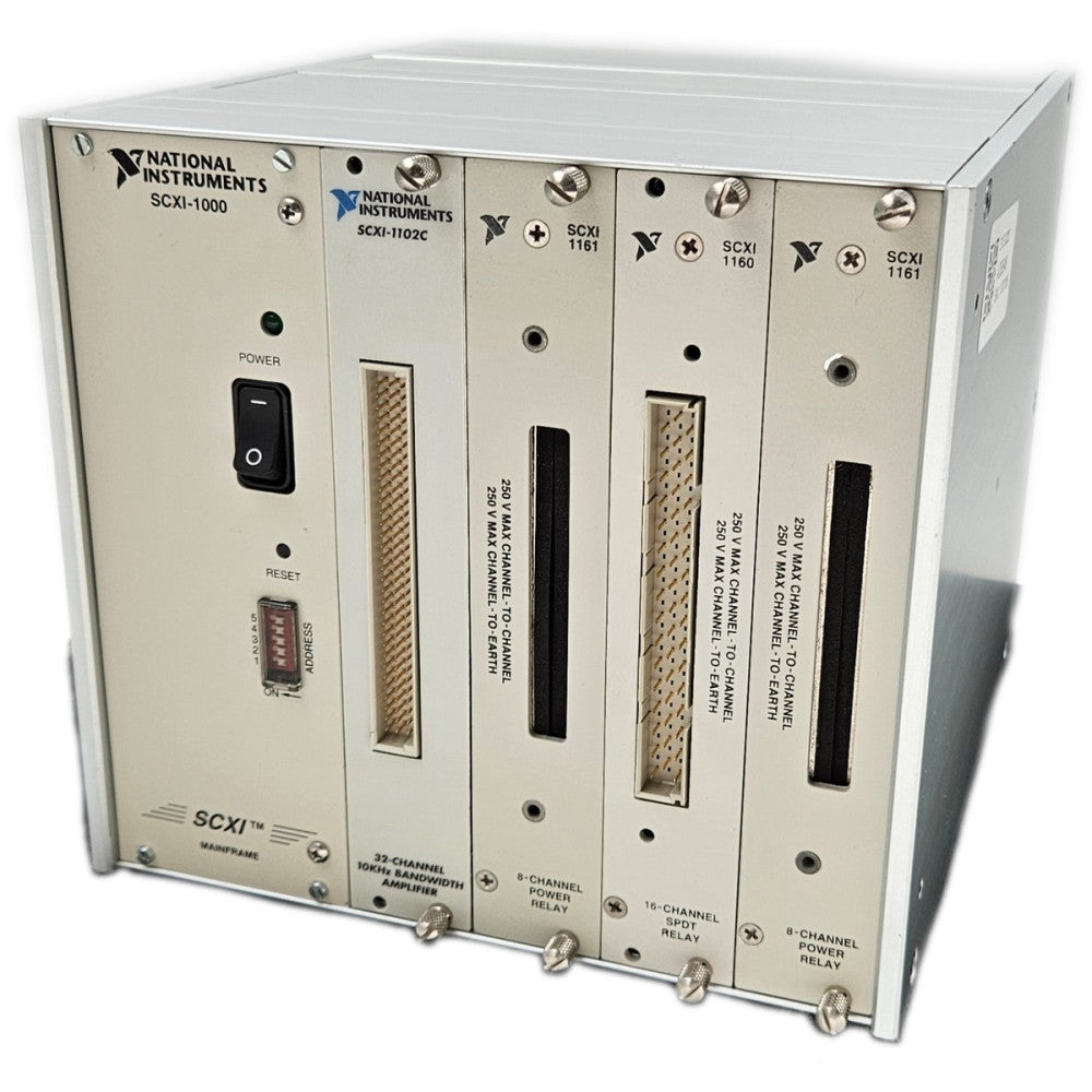 National Instruments SCXI-1000  Mainframe w/ 1102C, 1161, 1160 & 1161 Modules