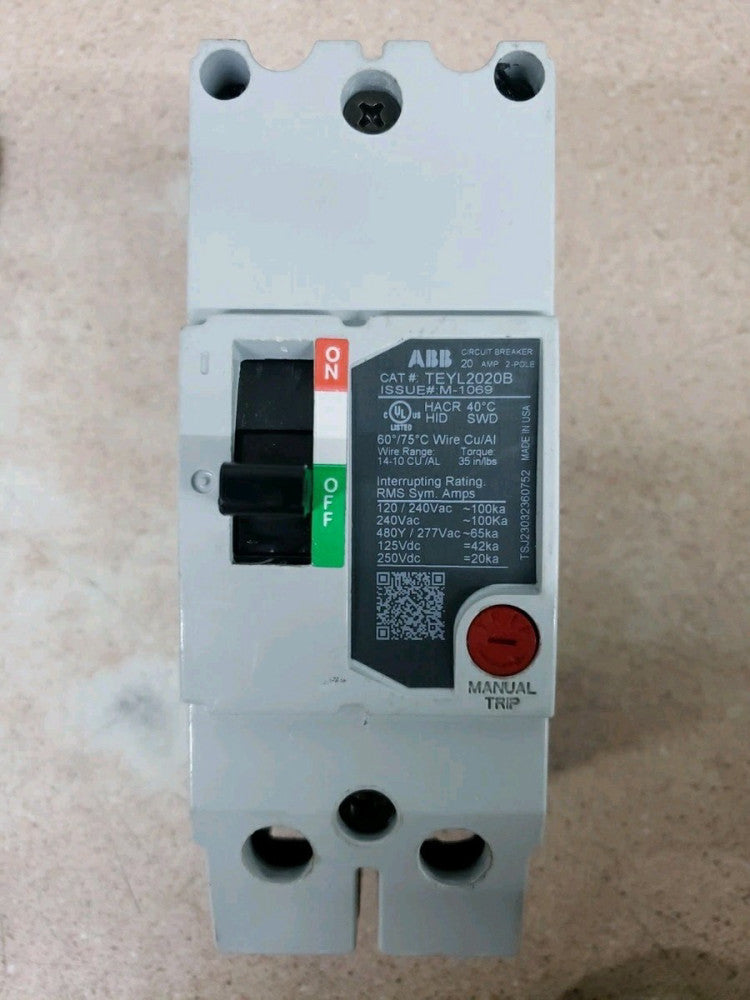 TEYL2020B GE General Electric 2P 20A 480/277V Circuit Breaker-New Take Out