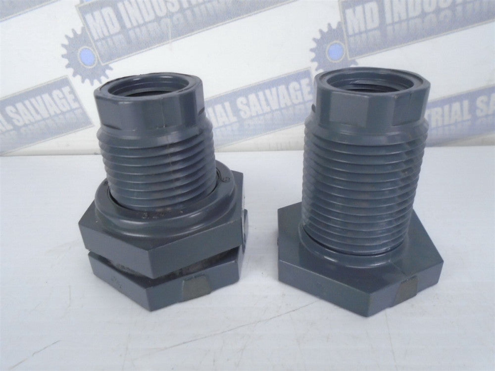HAYWARD 3/4" FNPT x FNPT or SOCKET BF PVC TXT EPDM - BULKHEAD FITTING BF10075TXT