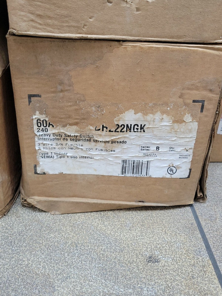 Eaton DH222NGK Heavy Duty Safety Switch 60A NEMA Type 1 Indoor b2 