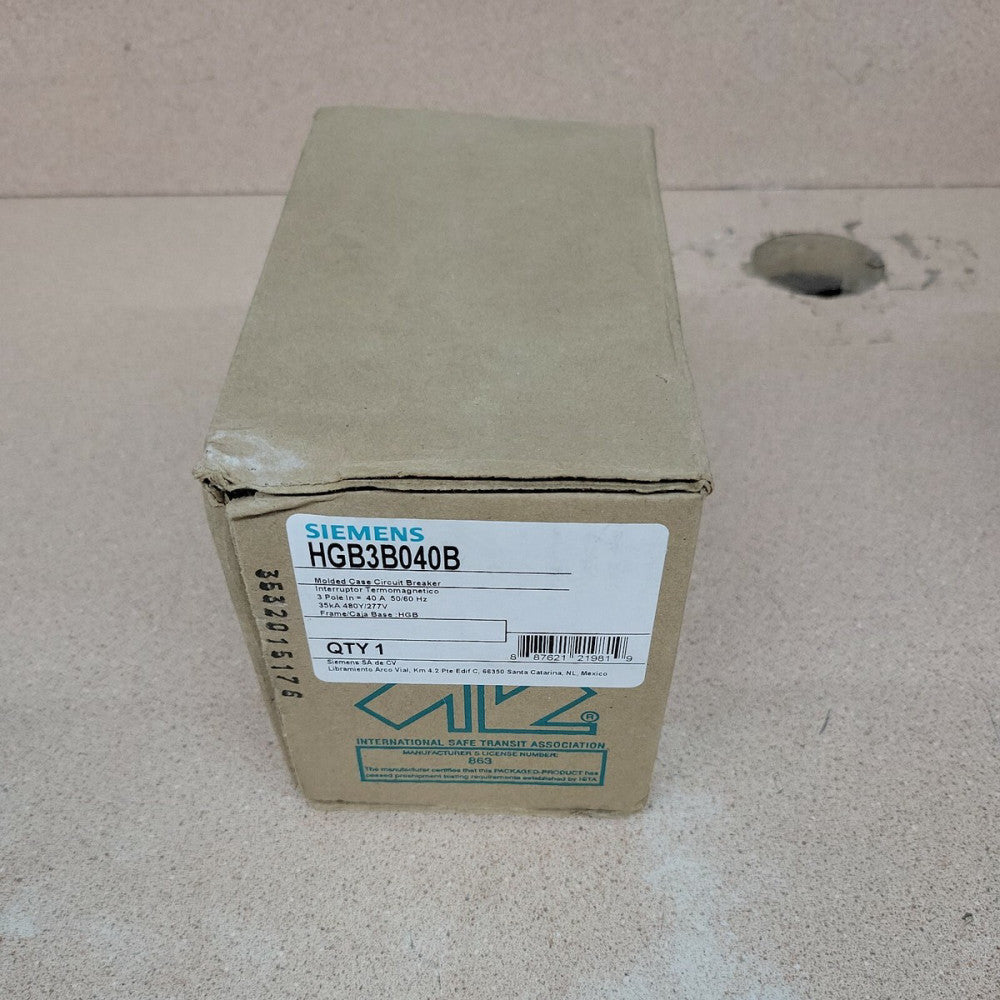NOS Siemens HGB3B040B 3p 480v 40a Circuit Breaker NEW IN BOX 