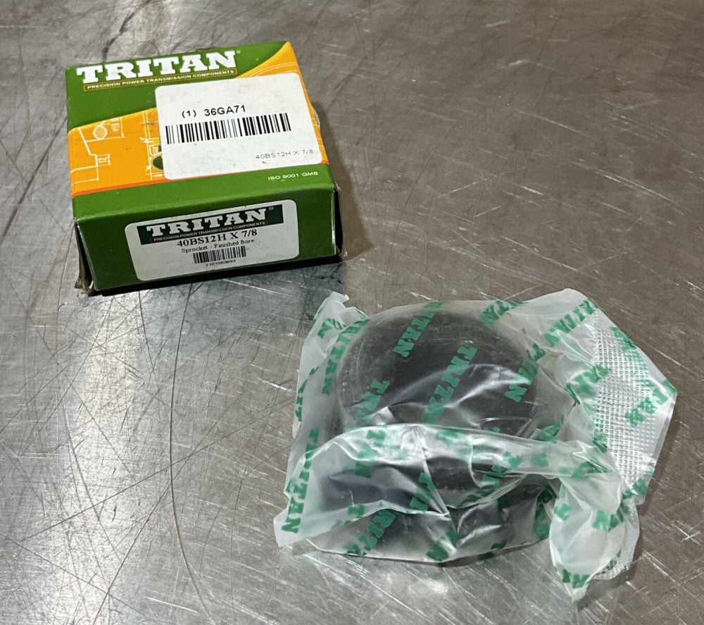 TRITAN 40BS12H X 7/8 Sprocket,1/2in,7/8in,Single 36GA71