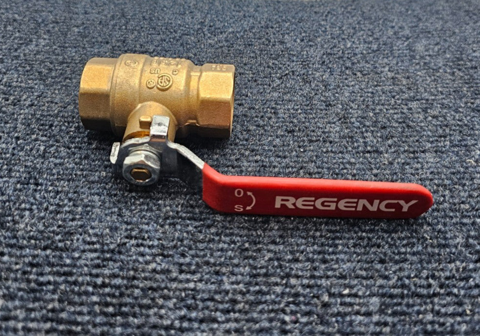 Regency CGA3.16:  3/4” Brass Ball Valve 600 WOG 600 Psi
