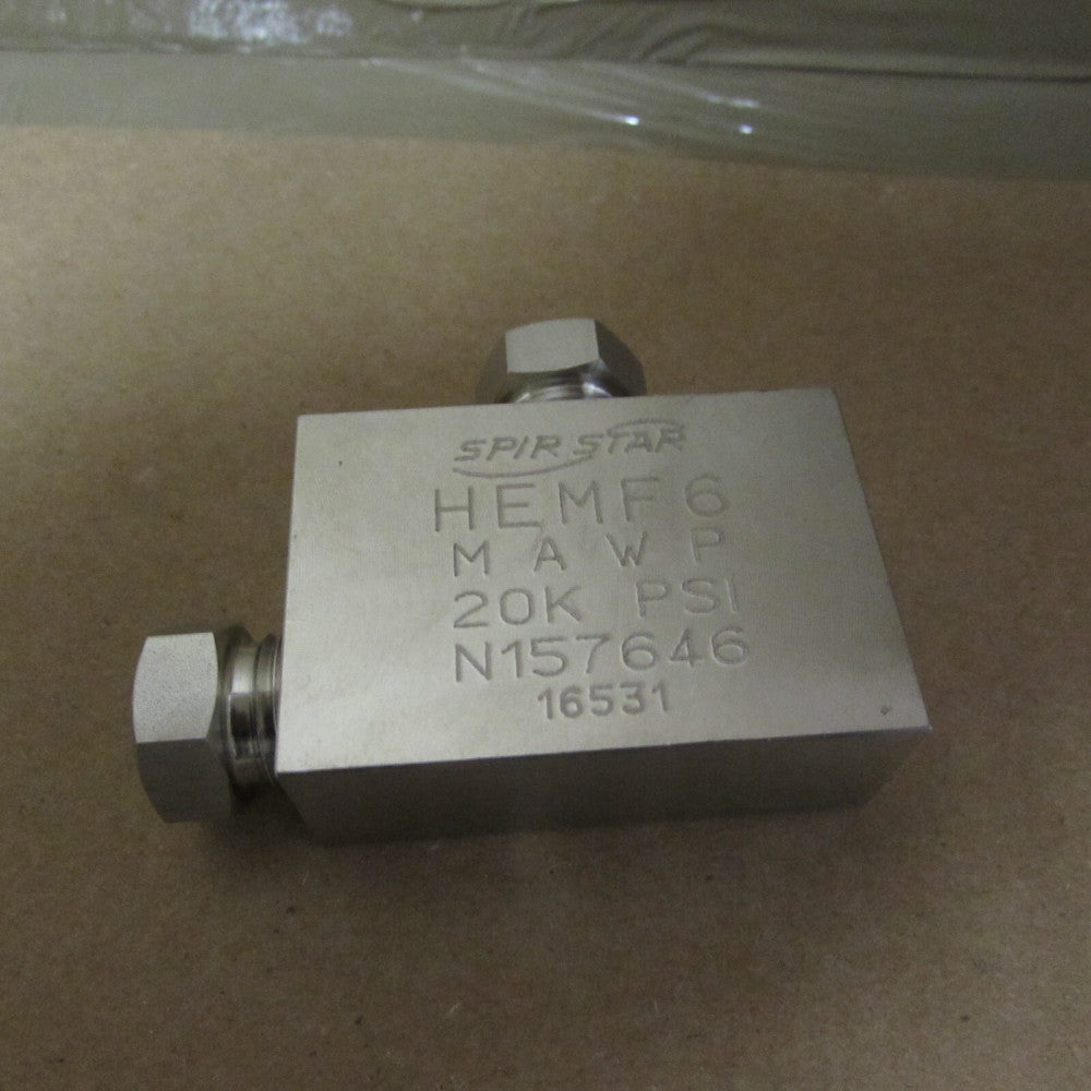 SPIR STAR HEMF6 20K PSI MAWP, 3/8" MP FEMALE ELBOW, N/NIB, MAKE OFFER!