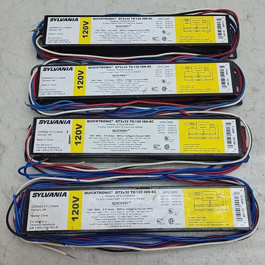 4 Pack Sylvania QT2x32 T8/120 ISN-SC 2 T8 120V Ballast *USED 