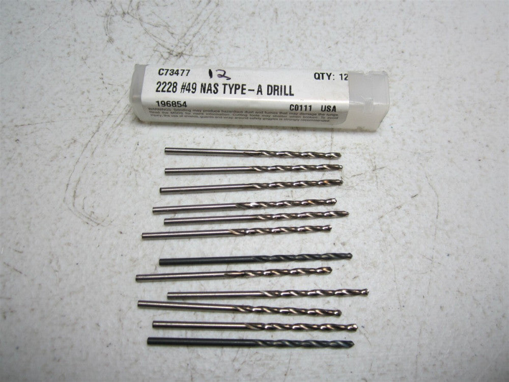Cleveland (57319) #49 x 1" x 2" 2228 NAS Type A Drill Bit - Pack of 12