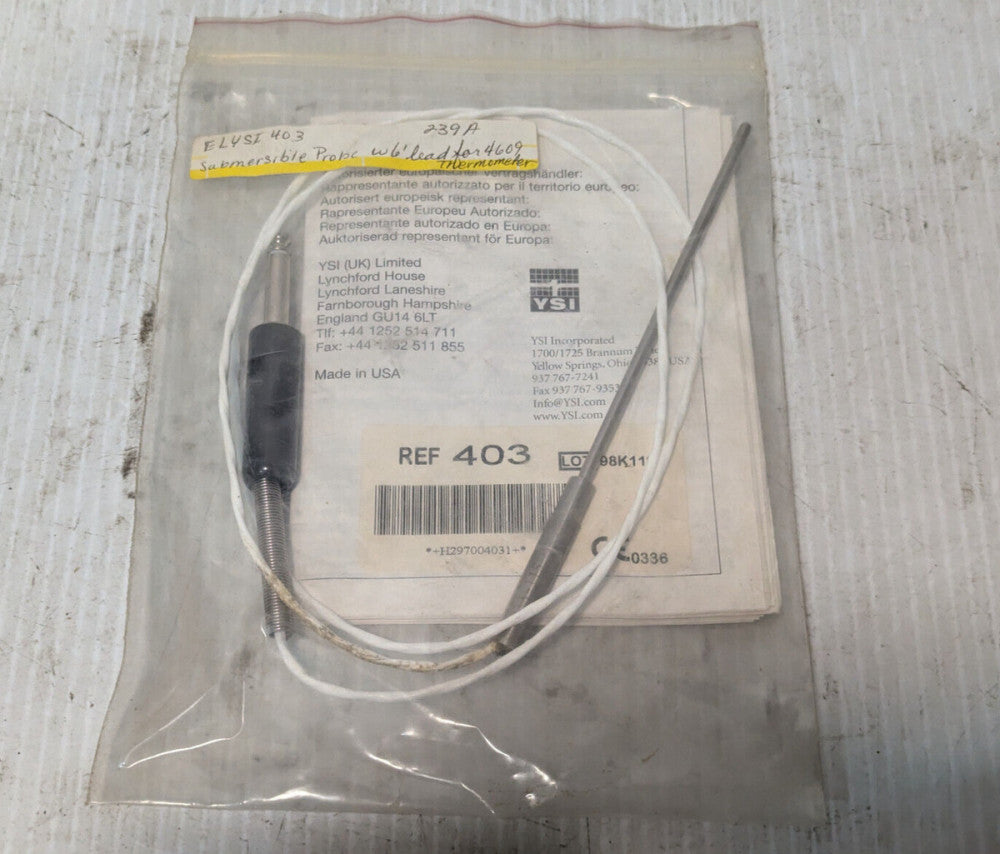 YSI 403 Submersible Probe for 4609 thermometer -Made in USA