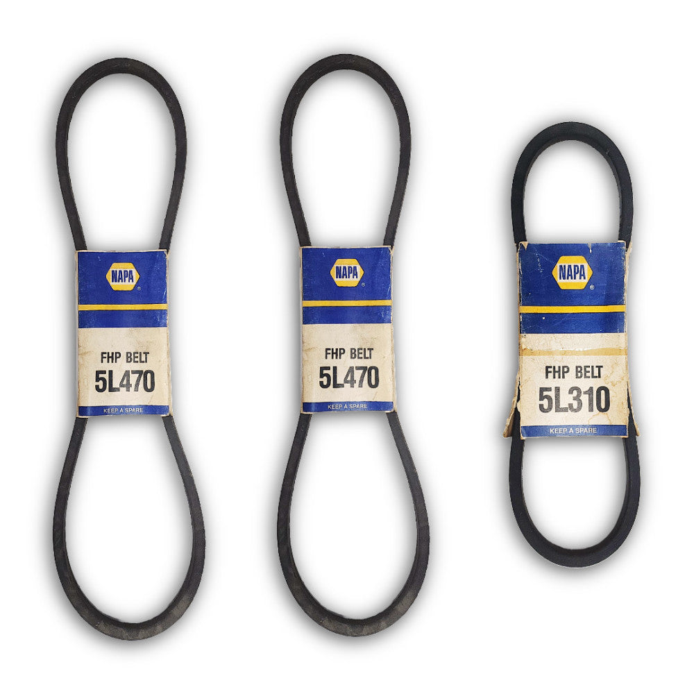 NAPA 5L BELTS (LOT OF 3) (2) 5L470 21/32" x 47" (1) 5L310 21/32" x 31"