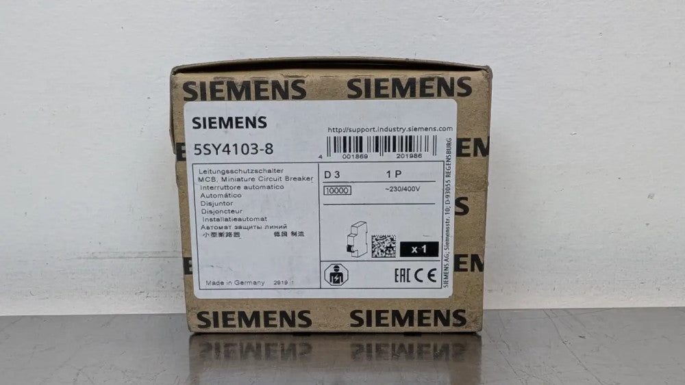 Siemens 5SY4103-8 Miniature Circuit Breaker 5SY4 103-8 230/400VAC 3A