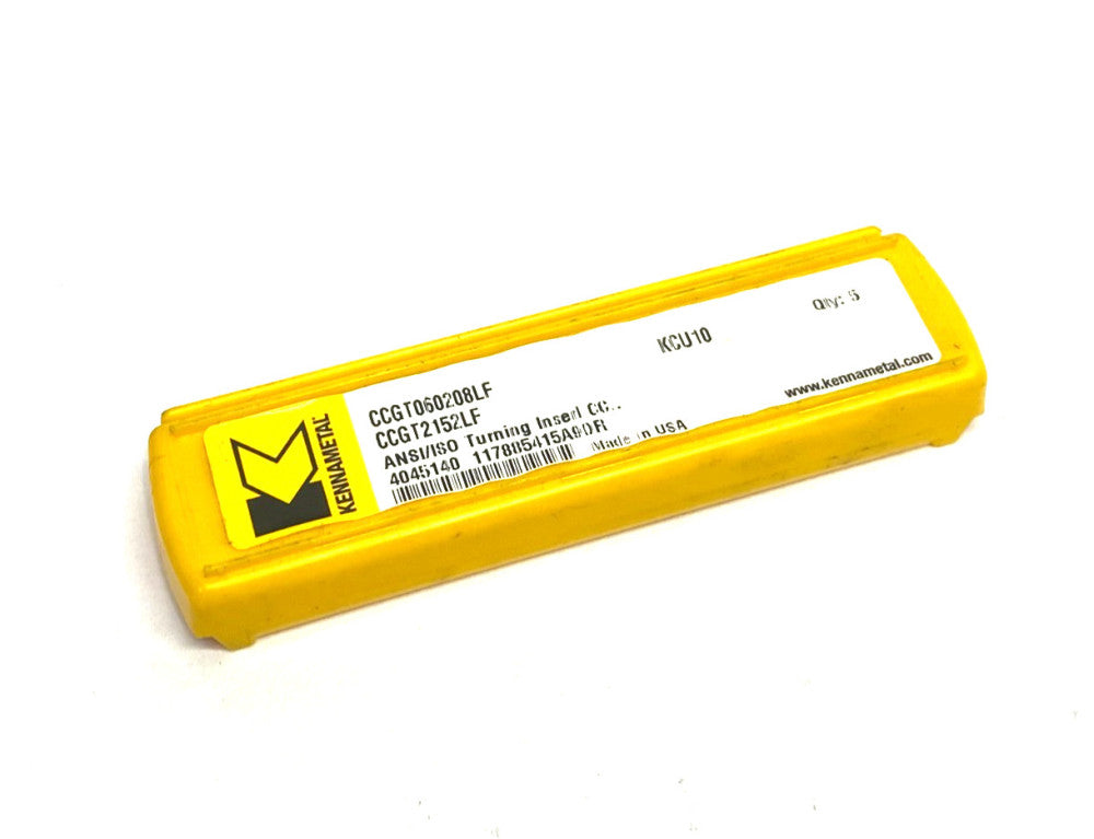 Kennametal 4045140 Screw-On CCGT-LF Positive Insert CCGT060208LF PKG OF 5