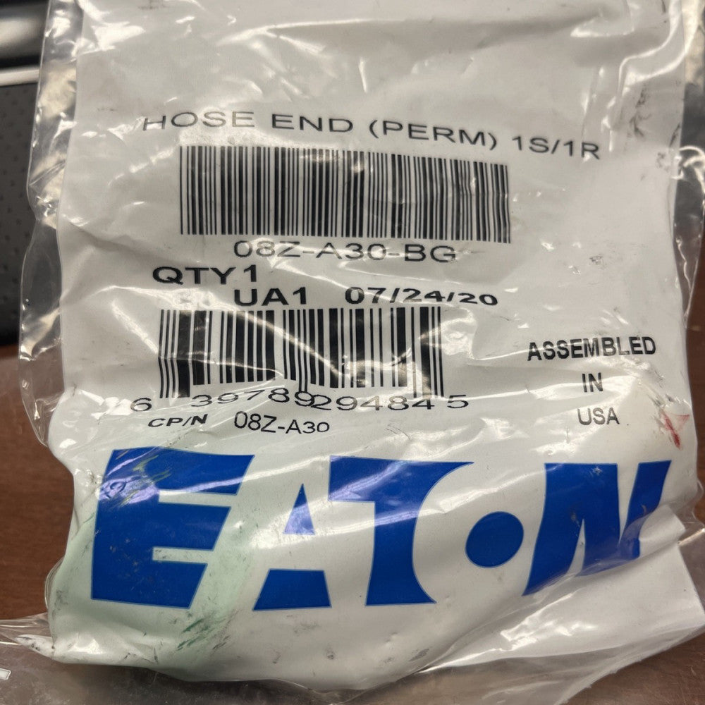 GENUINE Eaton 08Z-A30 Hydraulic Hose Fitting Crimpable *FREE SHIPPING*