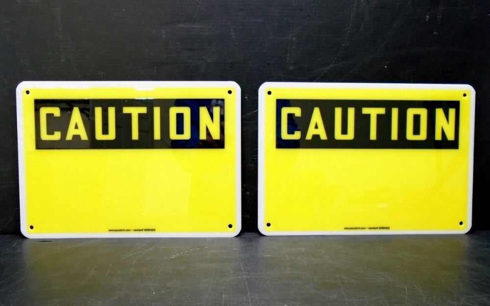 (2pc) ACCUSIGN - MRBH602 - OSHA Caution Safety Sign Blank - 10" x 7"(LOT OF 2)