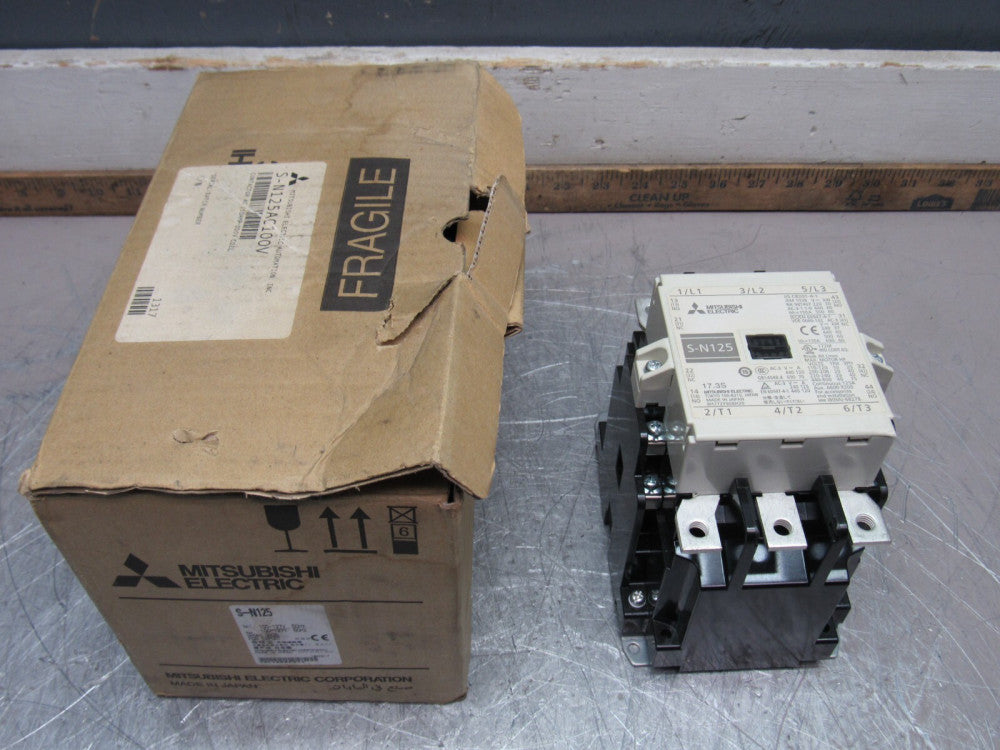 MITSUBISHI S-N125 AC100V 2AB2 3P CONTACTOR NEW IN BOX MAKE OFFER !!