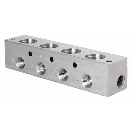 Parker 4A206 Manifold,Anodized Aluminum,6 Outlets