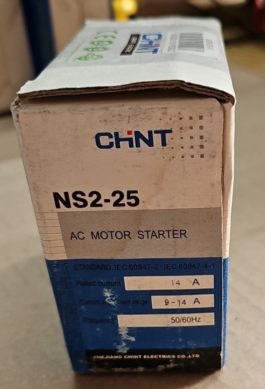 NEW  Chint NS2-25 9-14A  AC MOTOR STARTER