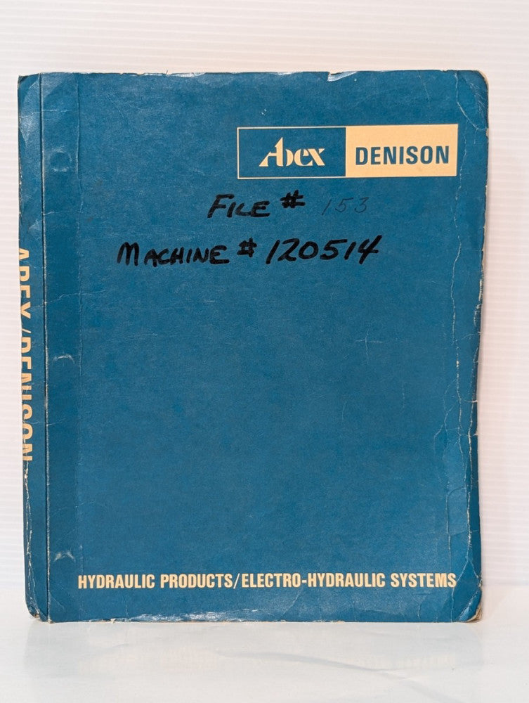Abex Denison Multipress Operation Instructions and Service Manual